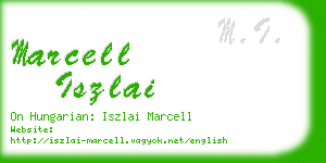 marcell iszlai business card